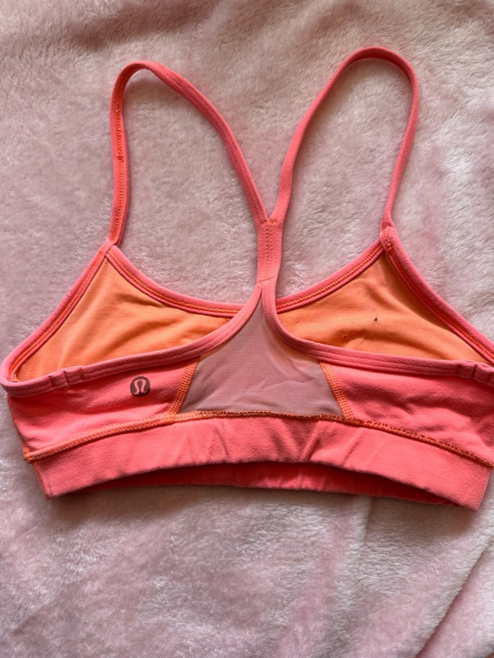 lululemon athletica coral racer back sports bra